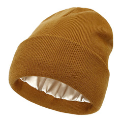 Satin Lined Anti Static Warm Wool Beanie Hat