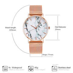 Fashion Rose Gold Mesh Band Watch