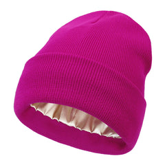 Satin Lined Anti Static Warm Wool Beanie Hat